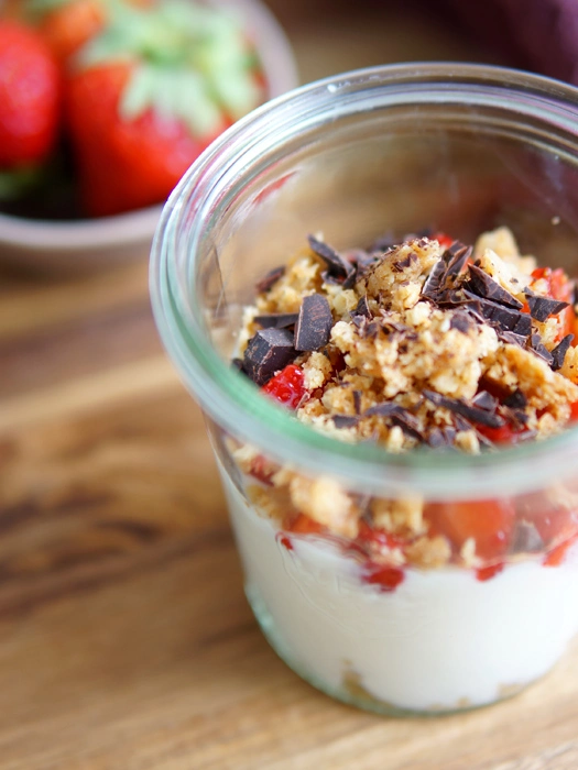 Schnelles Dessert mit Erdbeeren