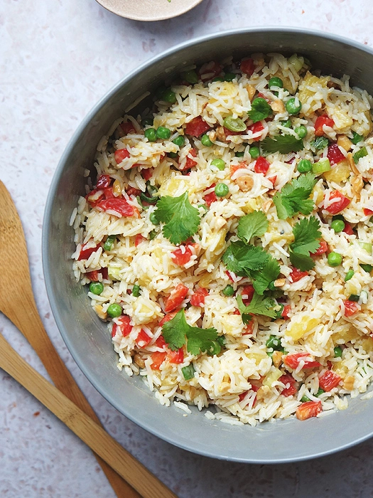 Reissalat mit Curry (vegetarisch)