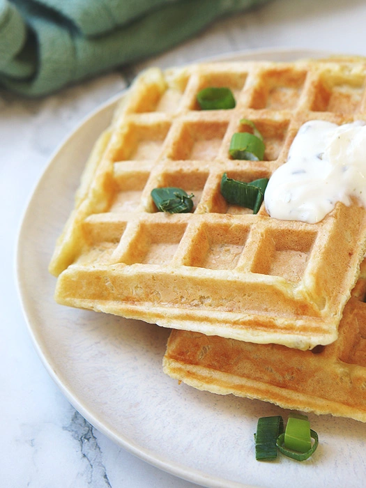 Kartoffelwaffeln aus gekochten Kartoffeln