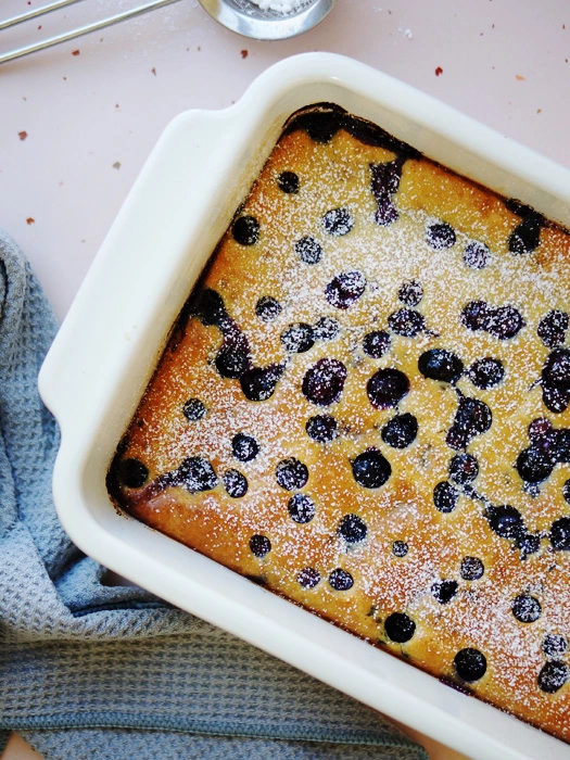 Blaubeerpfannkuchen aus dem Backofen
