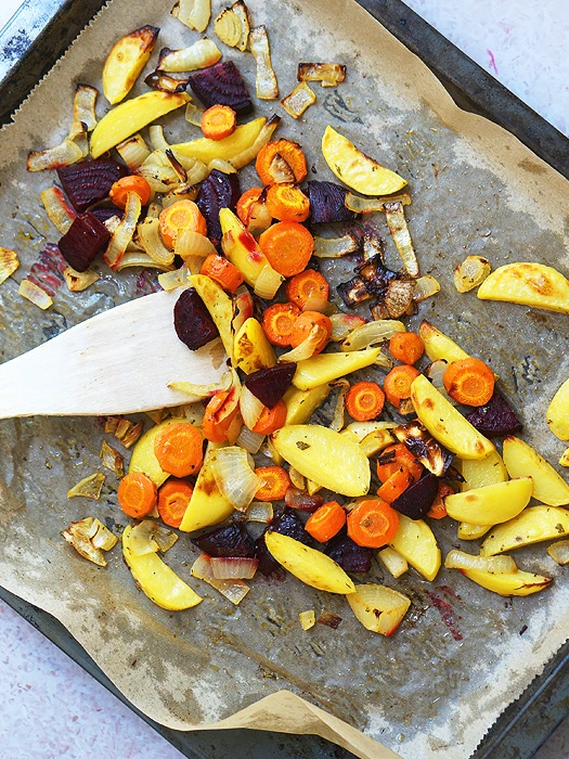 Ofengemüse vom Blech mit Kartoffeln