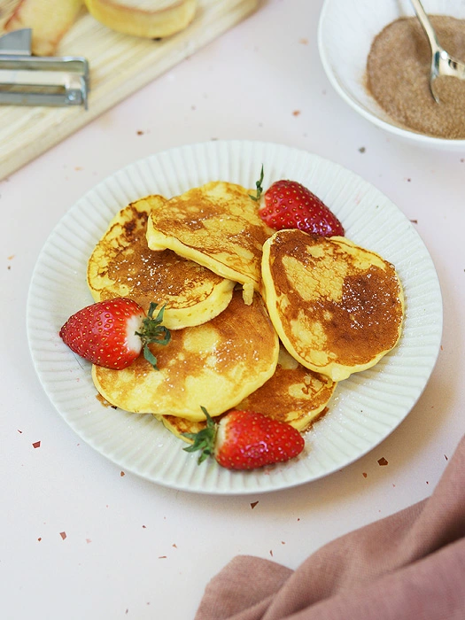 Apfelpfannkuchen mit Quark